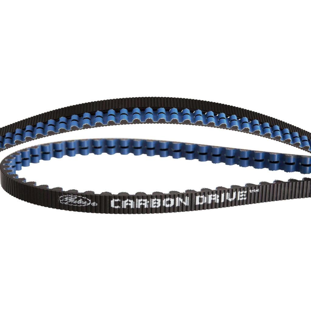 Gates CDX Carbon Drive Belt – 120T, 1320 x 12 mm, Black/Blue.