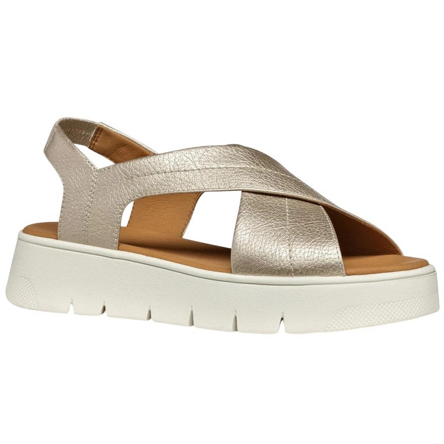 Womens/Ladies D Dandra 40 Sandals (Light Gold) 1/4
