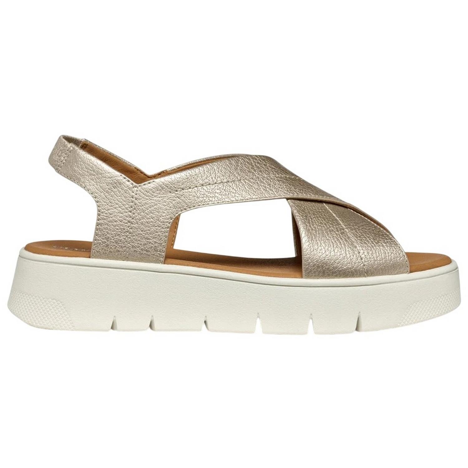 Womens/Ladies D Dandra 40 Sandals (Light Gold) 2/4
