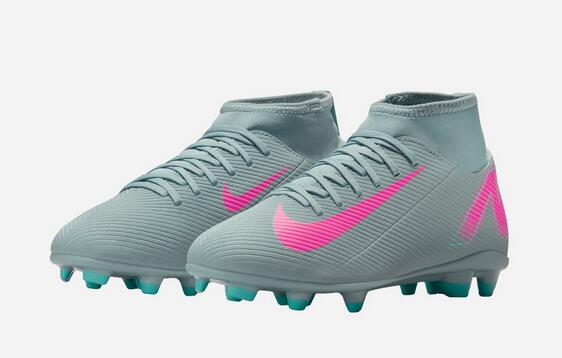 Scarpe calcio ragazzo nike jr superfly 10 club fg/mg - grigio 5/6
