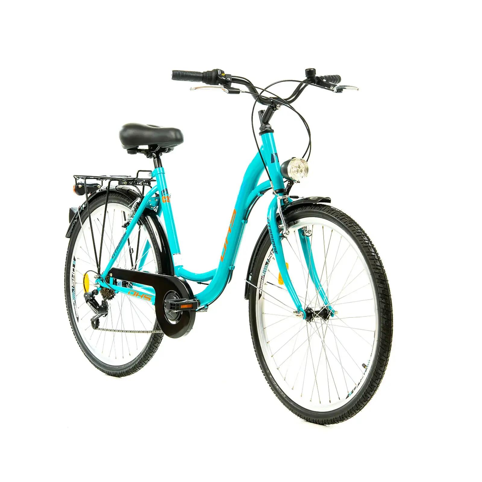 DHS Citadinne 26034 stadsfiets - 26 inch, L, turkoois 2/8