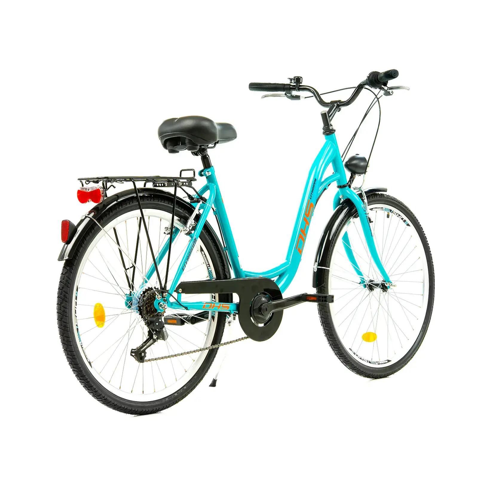 DHS Citadinne 26034 stadsfiets - 26 inch, L, turkoois 3/8