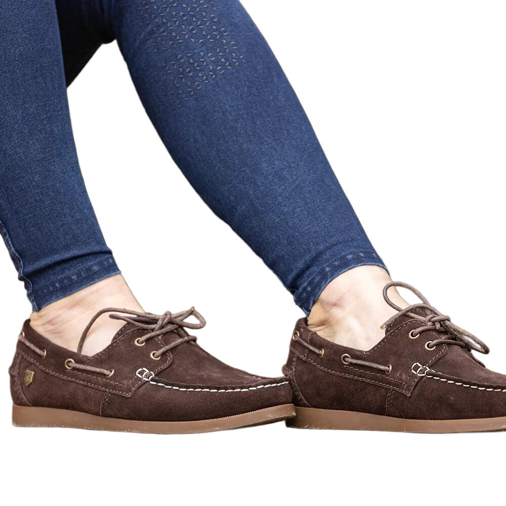 Deckschuhe "Savona", Kalbvelours Damen Schokolade 3/3