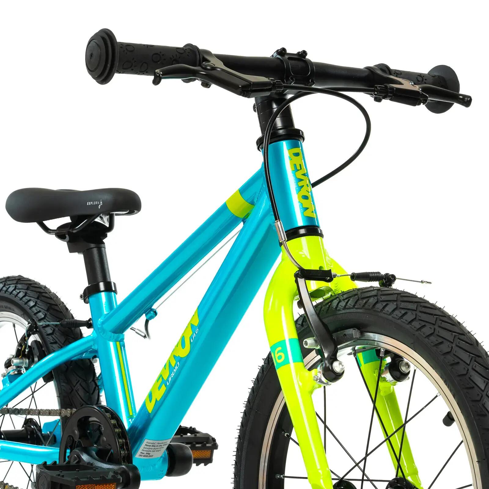 Bicicleta Infantil Devron Urbio U1.6 Super Light - 16 polegadas, Azul-Verde 4/7