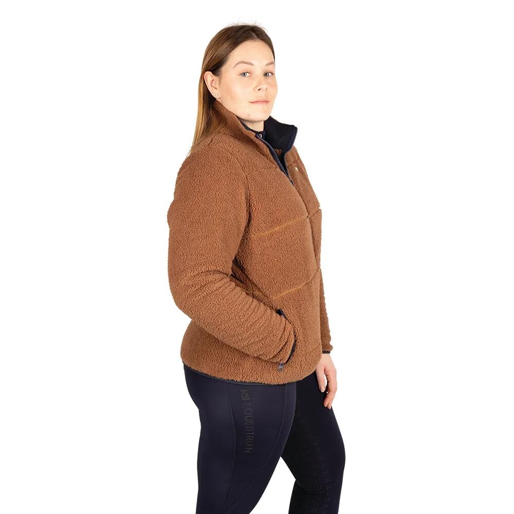 Womens/Ladies Teddy Fleece Jacket (Brown) 4/4