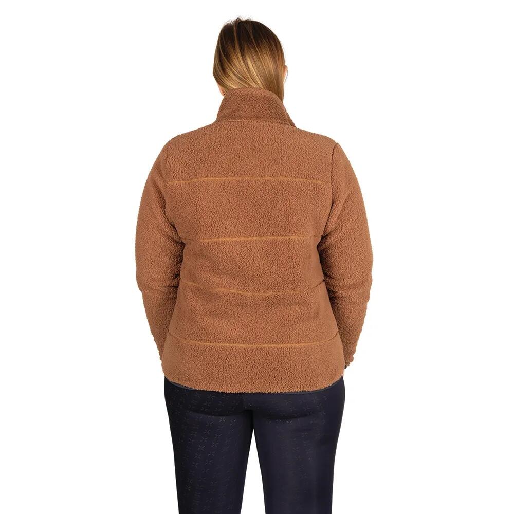 Womens/Ladies Teddy Fleece Jacket (Brown) 2/4