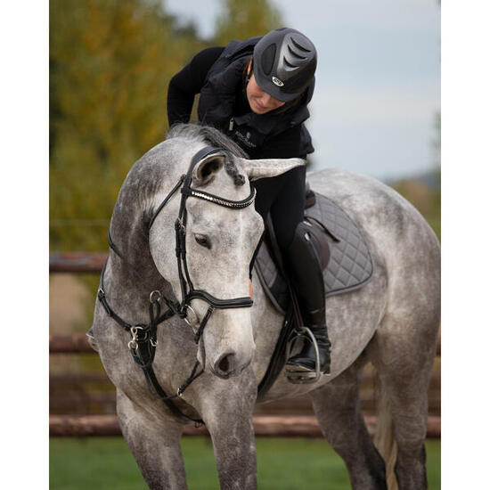 Stirnband für Pferd HFI Padded Wave + Strass