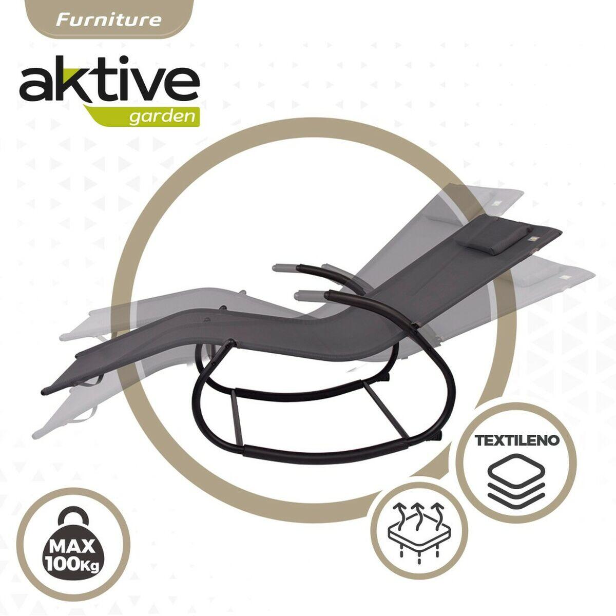 Chaise longue Aktive Noir 3/4