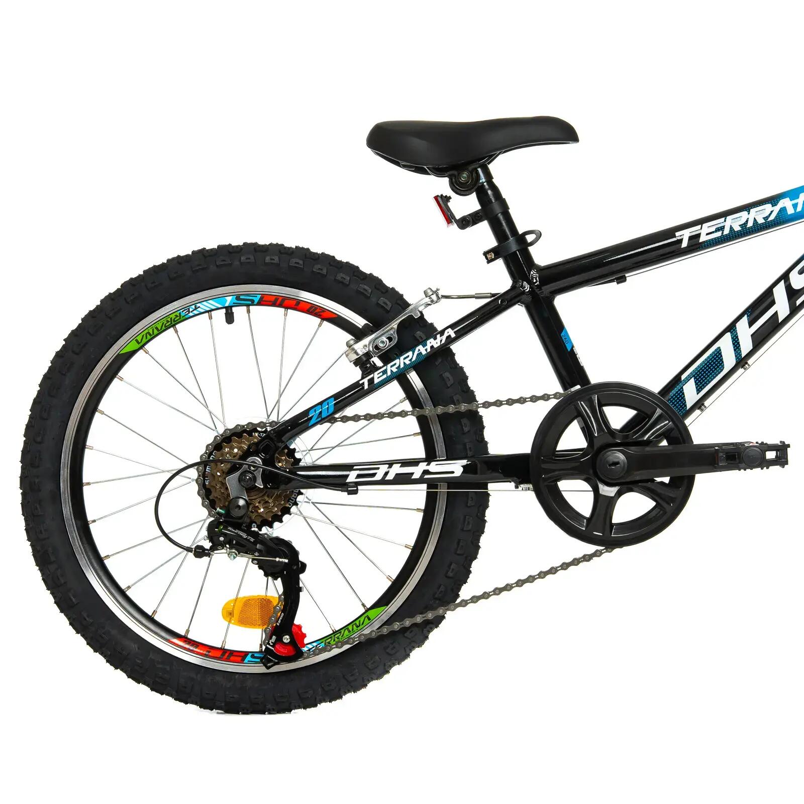 Kinderfahrrad Dhs Terrana 2023 – 20 Zoll, Schwarz/Blau 7/7