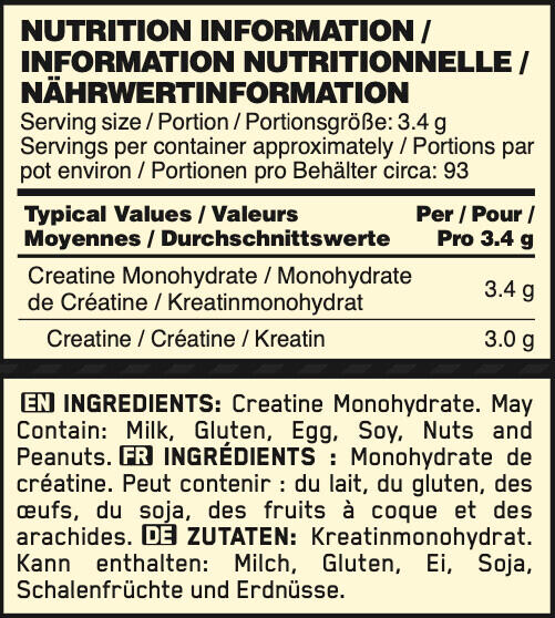 Kreatine - Kreatin Powder (634g) - Neutral 3/6