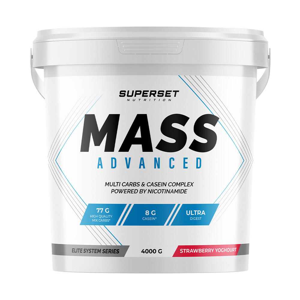 SUPERSET NUTRITION Stijgers - Massa Gevorderd (4kg) - Aardbeien Yoghurt
