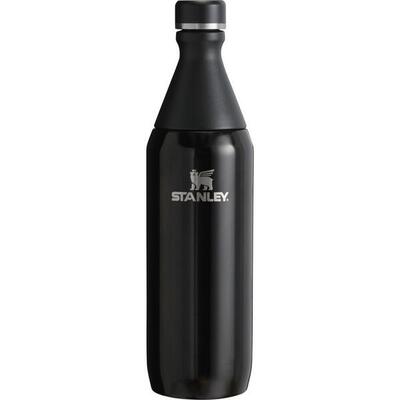 All day slim 600ml waterfles (glanzend zwart)