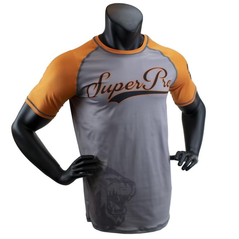 Super Pro Combat Gear T-Shirt Sublimatie Challenger Grijs/Oranje/Zwart