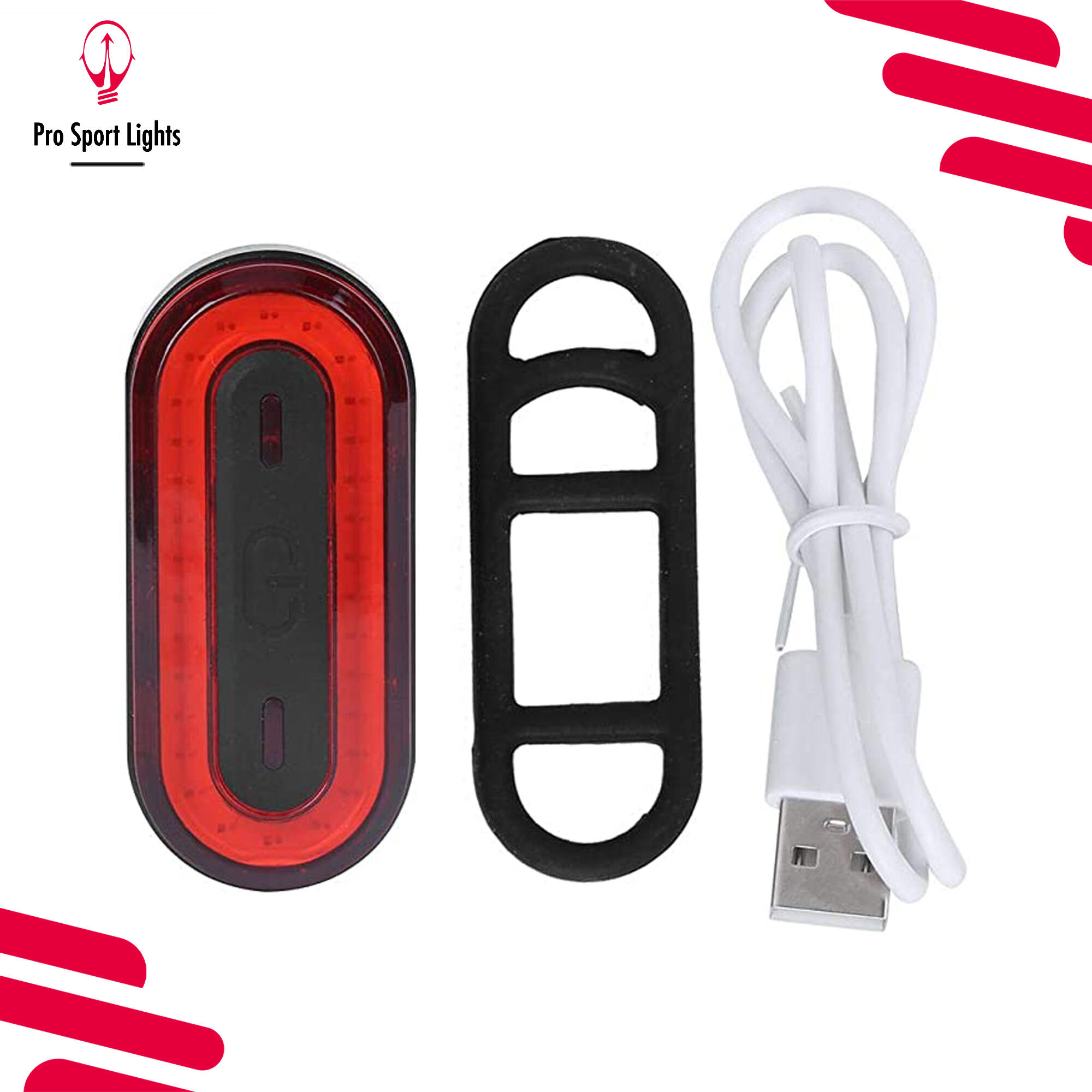 1200 Lumen en 100 Lumen fietsverlichtingsset - LED Fietslampen USB oplaadbaar 7/7