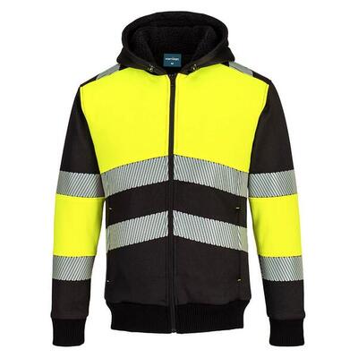 Heren pw3 zip klasse 1 winter hoodie (geel/zwart)