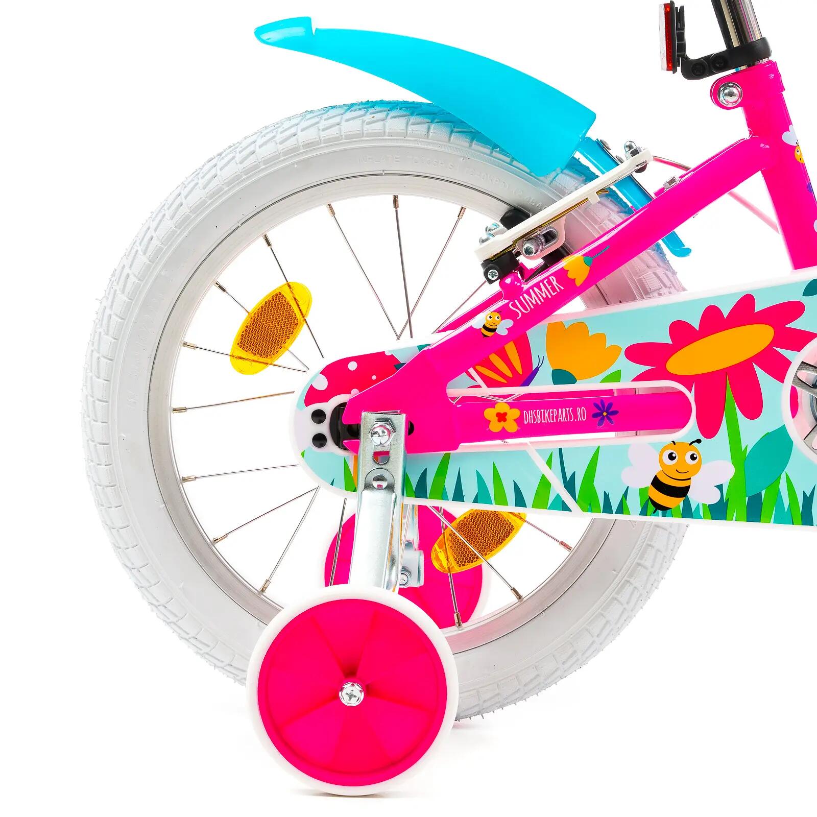 Bicicleta Copii DHS Summer - 16 Inch, Roz 5/7