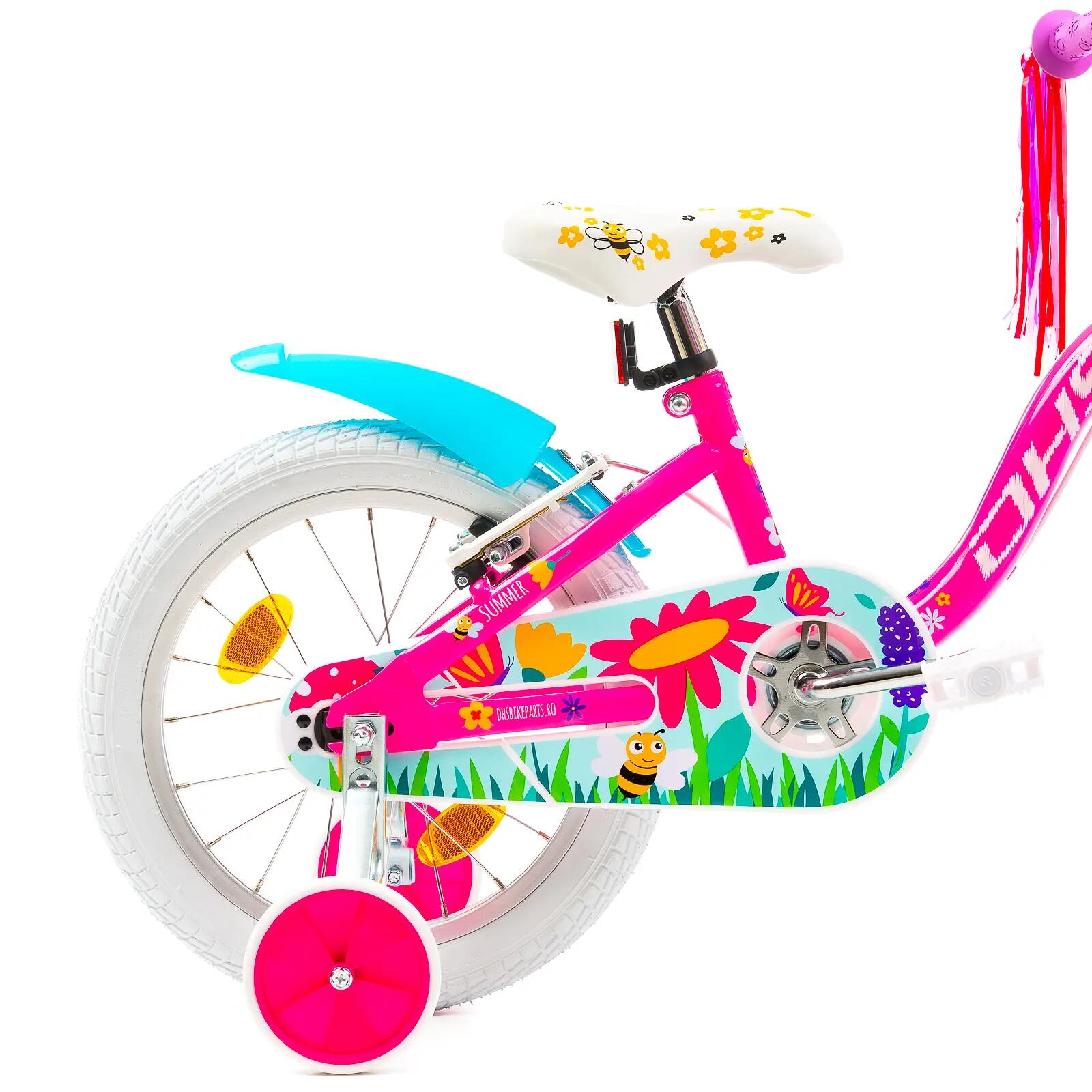 Bicicleta Copii DHS Summer - 16 Inch, Roz 4/7