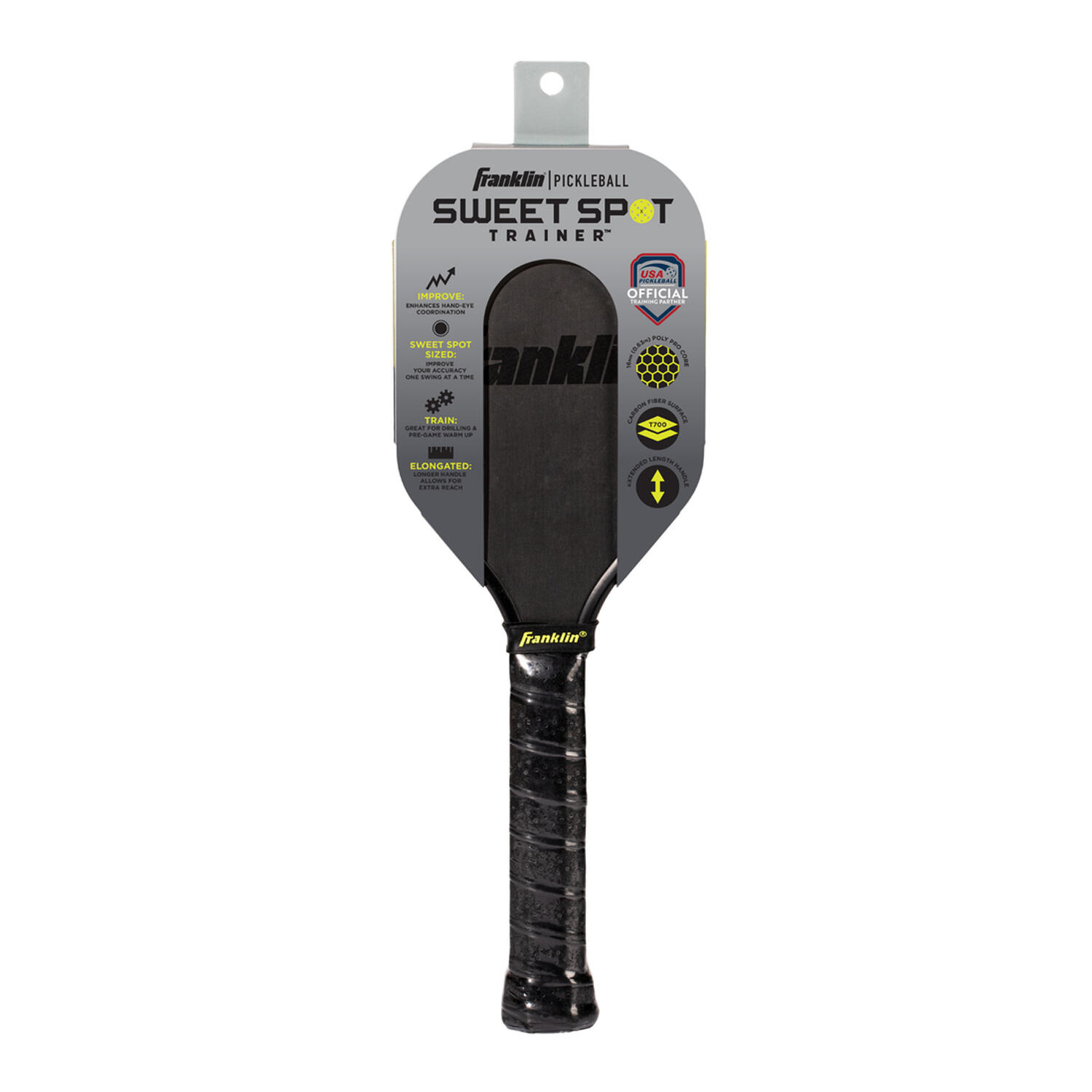 Pickleball Schläger "Sweet Spot" Damen und Herren Schwarz 2/2