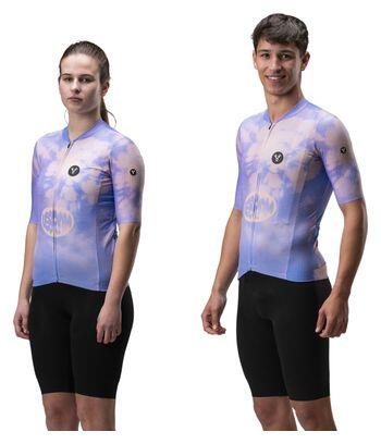 Maillot Manches Courtes Edition Limitée Unisexe Lebram Izoard Aéro Violet Bleu 2