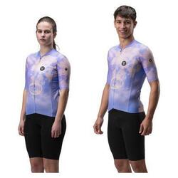 Maillot Manches Courtes Edition Limitée Unisexe Lebram Izoard Aéro Violet Bleu 2