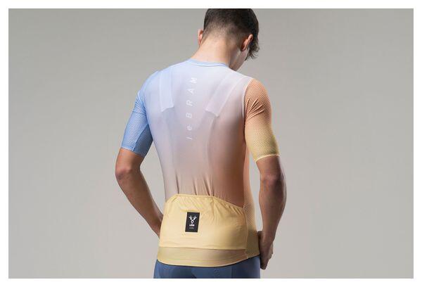 LeBram Izoard Ultralight Kurzarm Trikot Gelb Blau 5/7