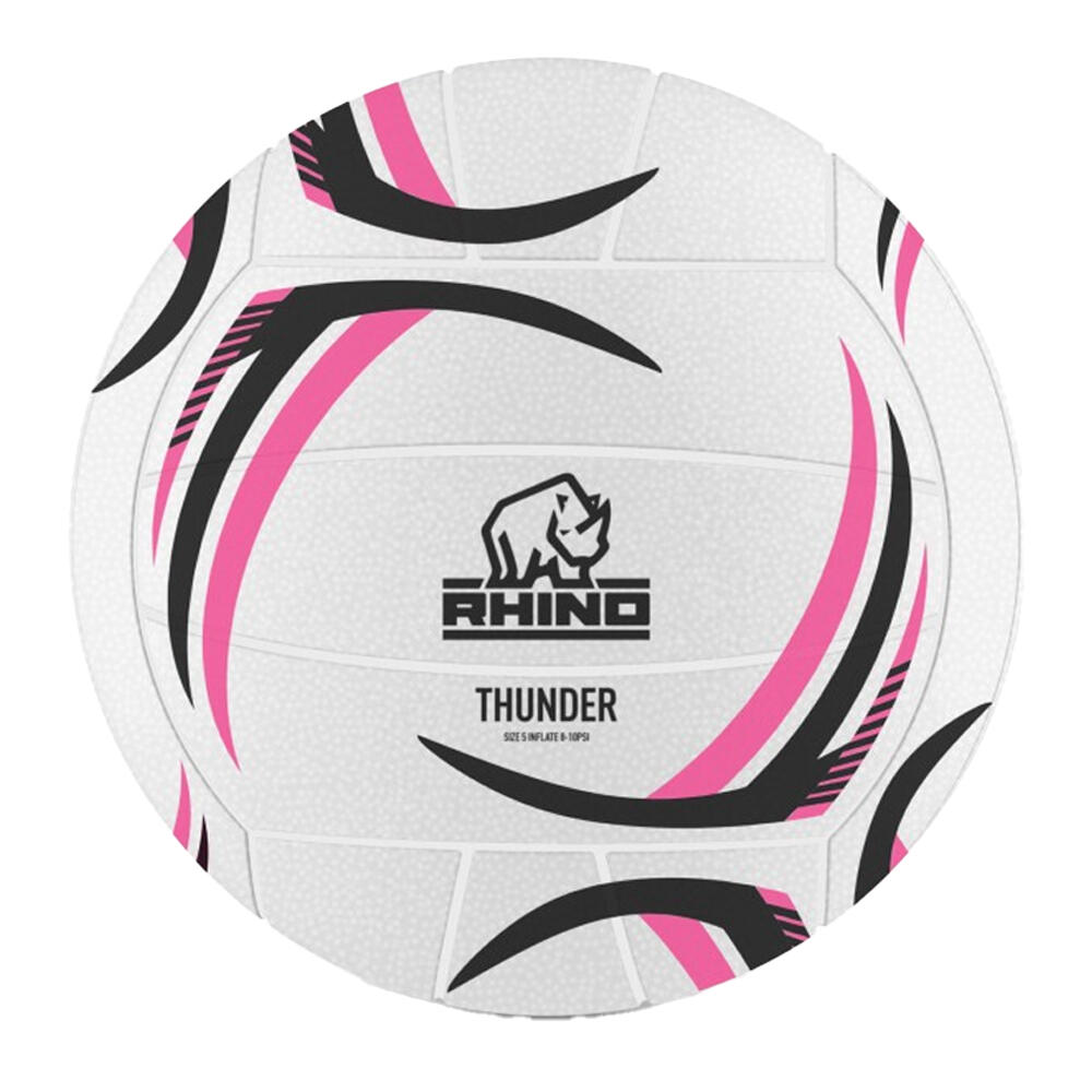 RHINO Thunder Netball (White/Pink/Black)