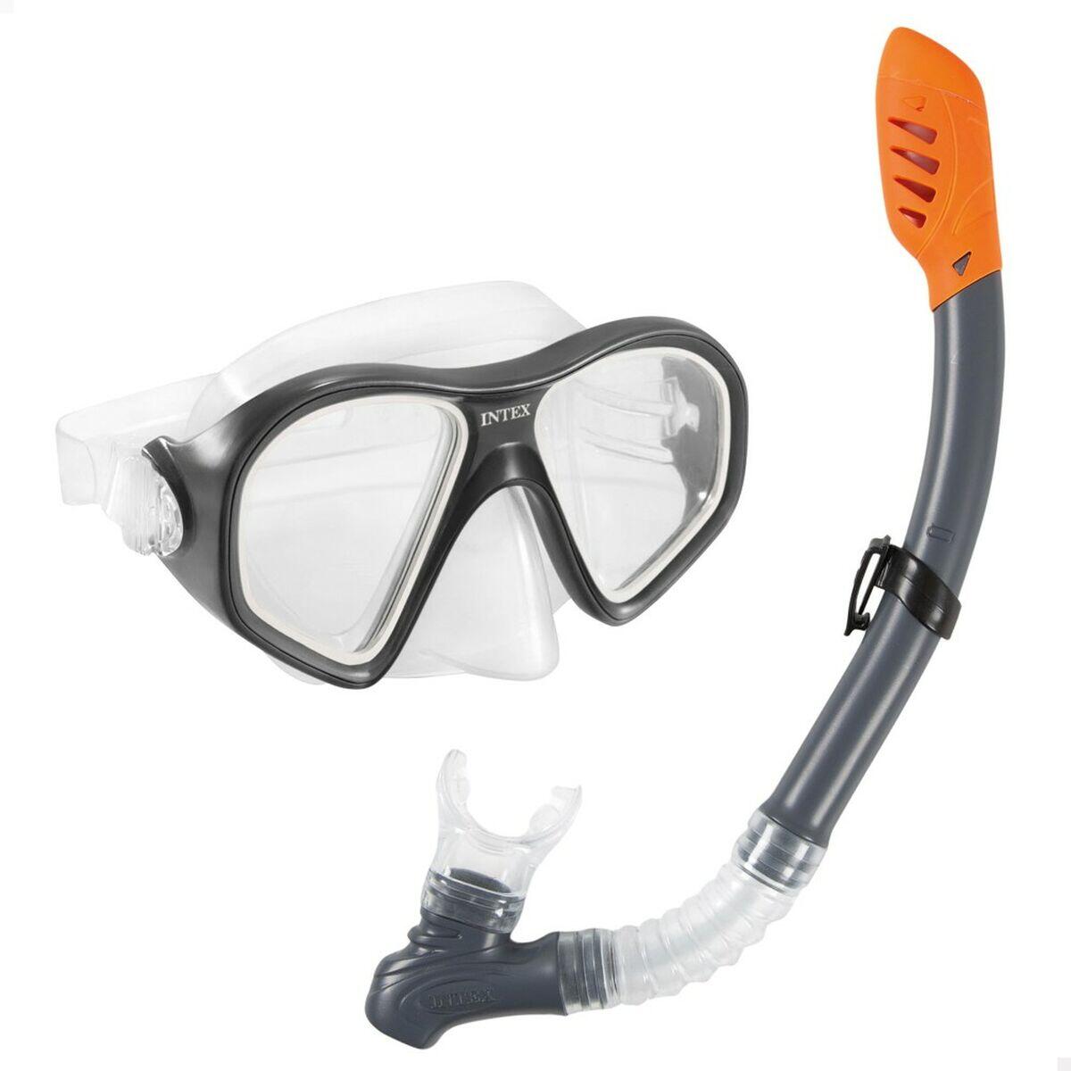 Gafas de Buceo con Tubo Intex Reef Rider Azul 3/5