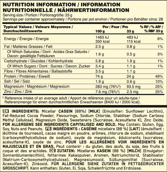 Kasein - 100% Casein-gold (924g) - Schokolade 3/6