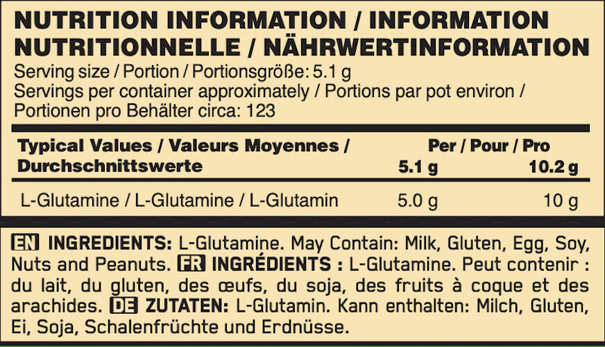 Glutaminepoeder - 630 g Optimum Nutrition 3/6
