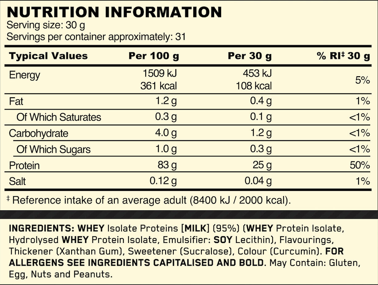 Wei-isolaat - 100% Isolaat Gold Standard (930g) - Vanille 3/6