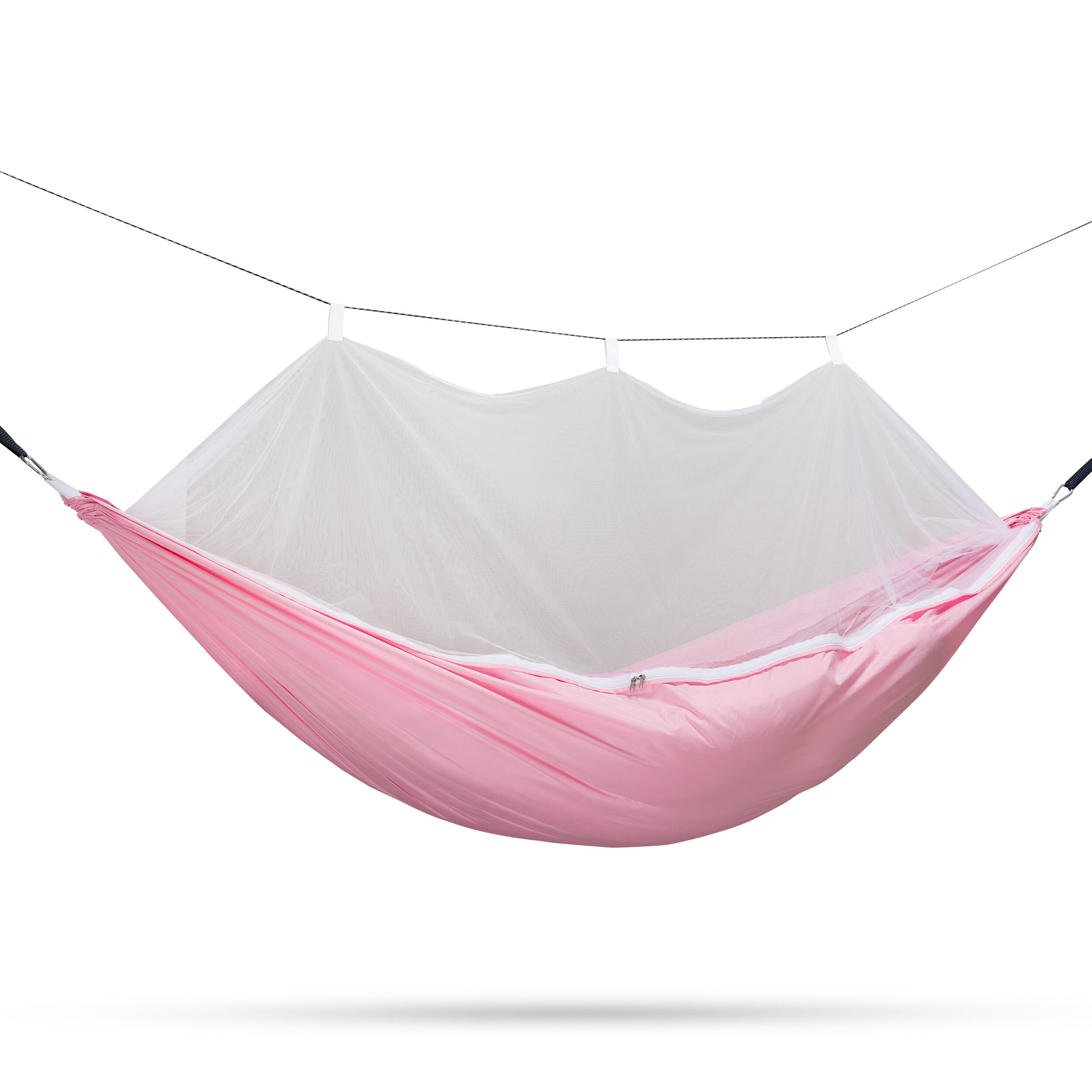TRAVELNET Travelnet Hangmat met klamboe L240 x B140 - Roze - 1 pers