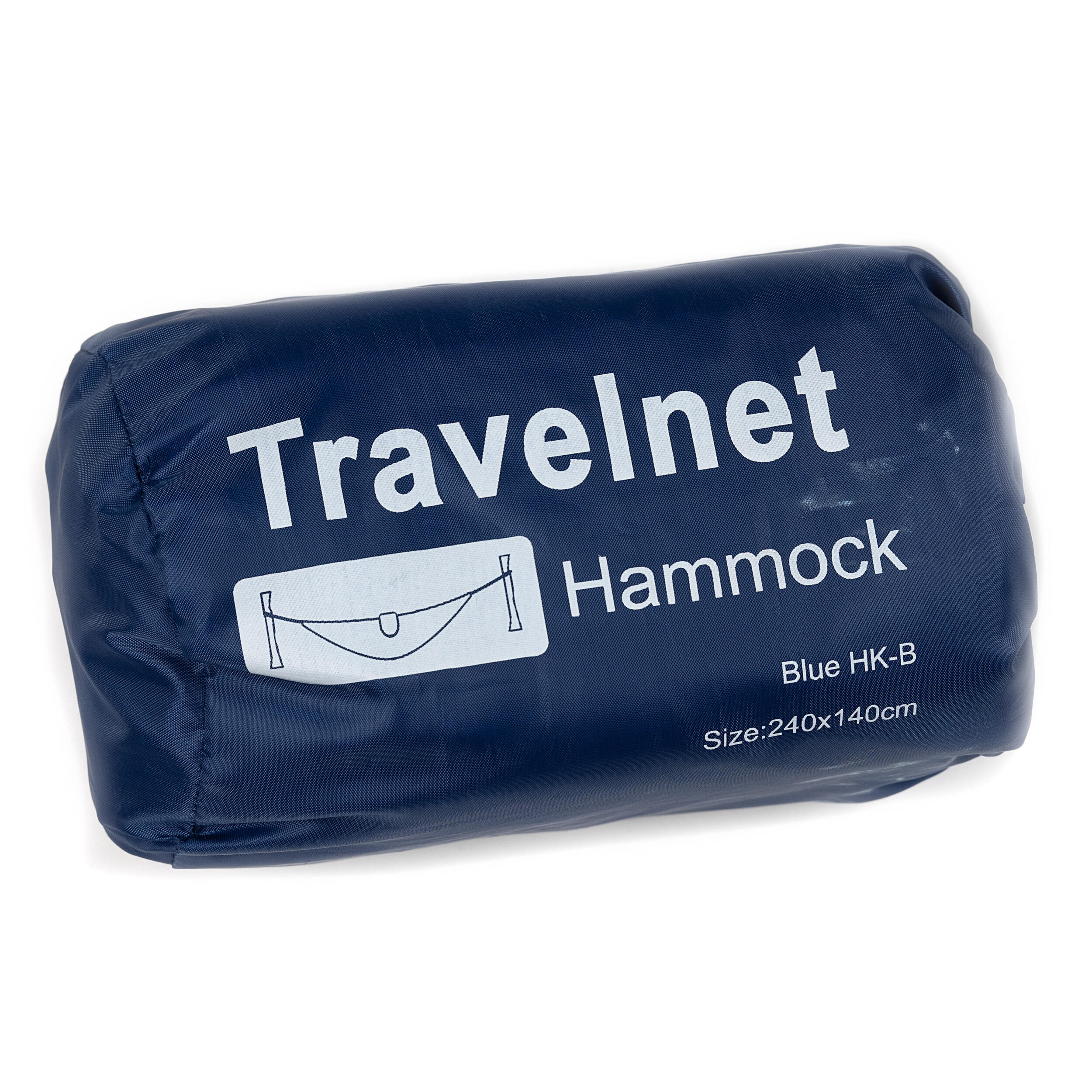 Travelnet Hangmat L240 x B140 - Blauw- 1 persoons 4/5