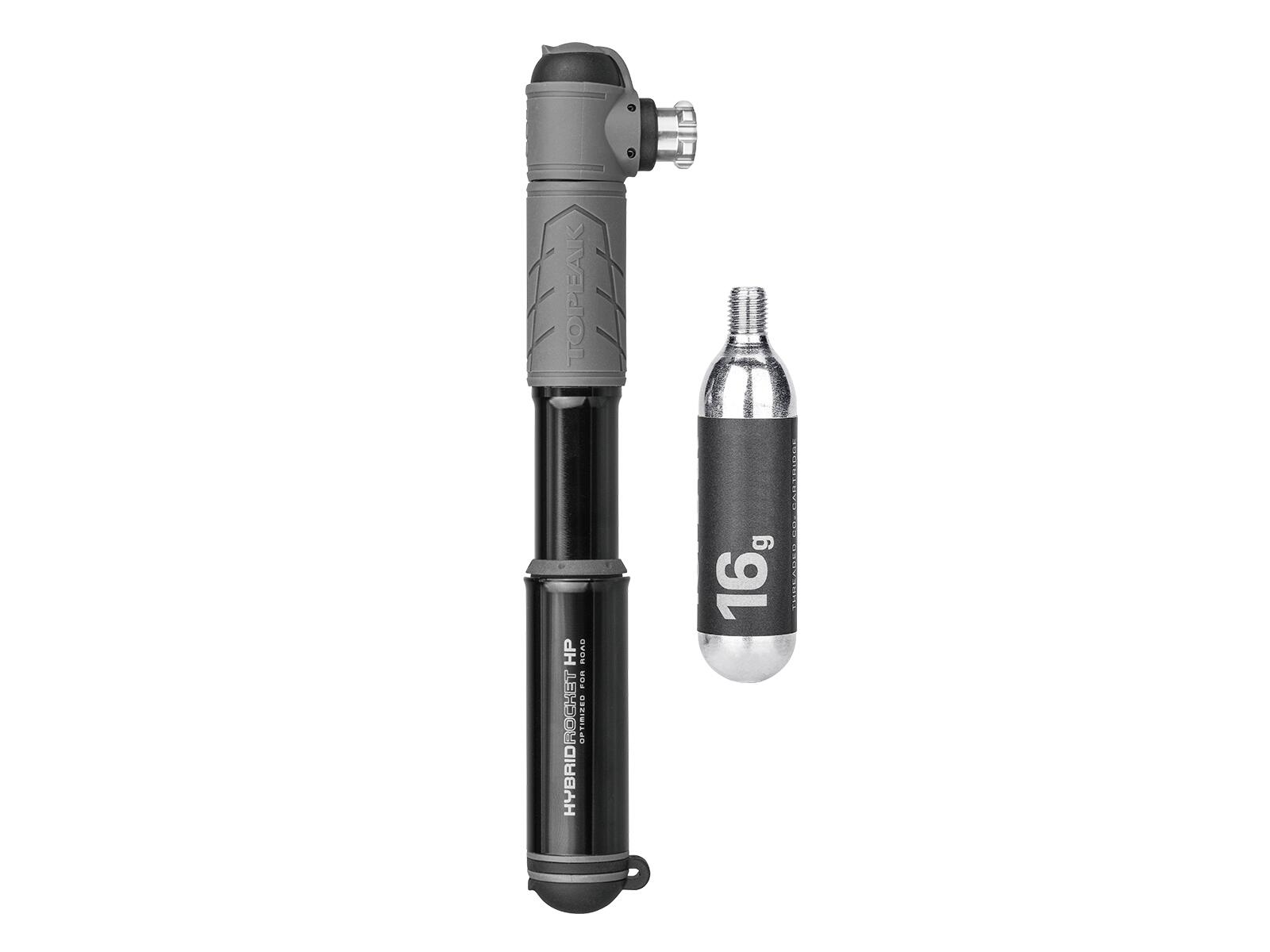 TOPEAK Topeak Hybrid Rocket HP Minipomp Zwart - Perfect voor Wielrenners