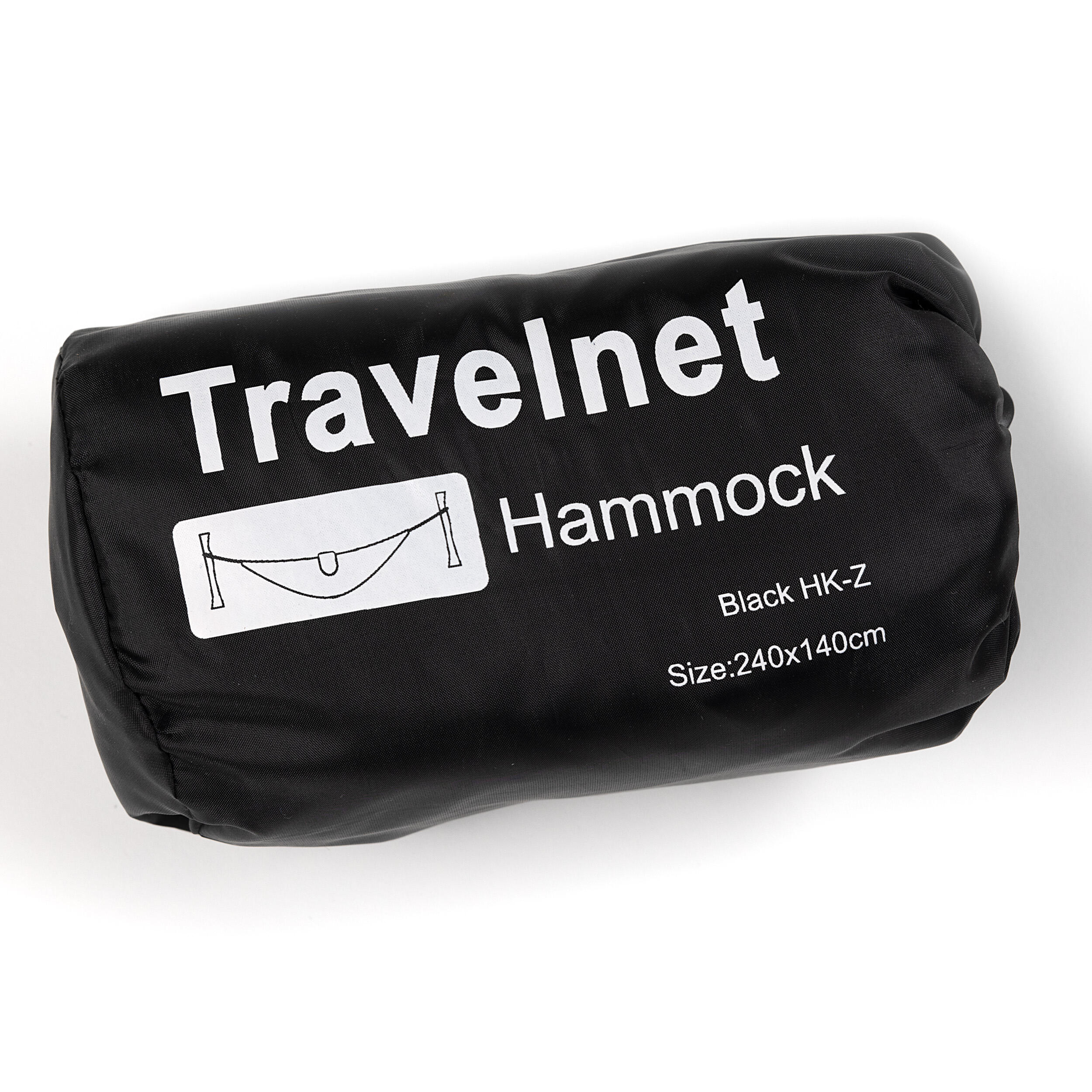 Travelnet Hangmat L240 x B140 - Zwart- 1 persoons 4/5