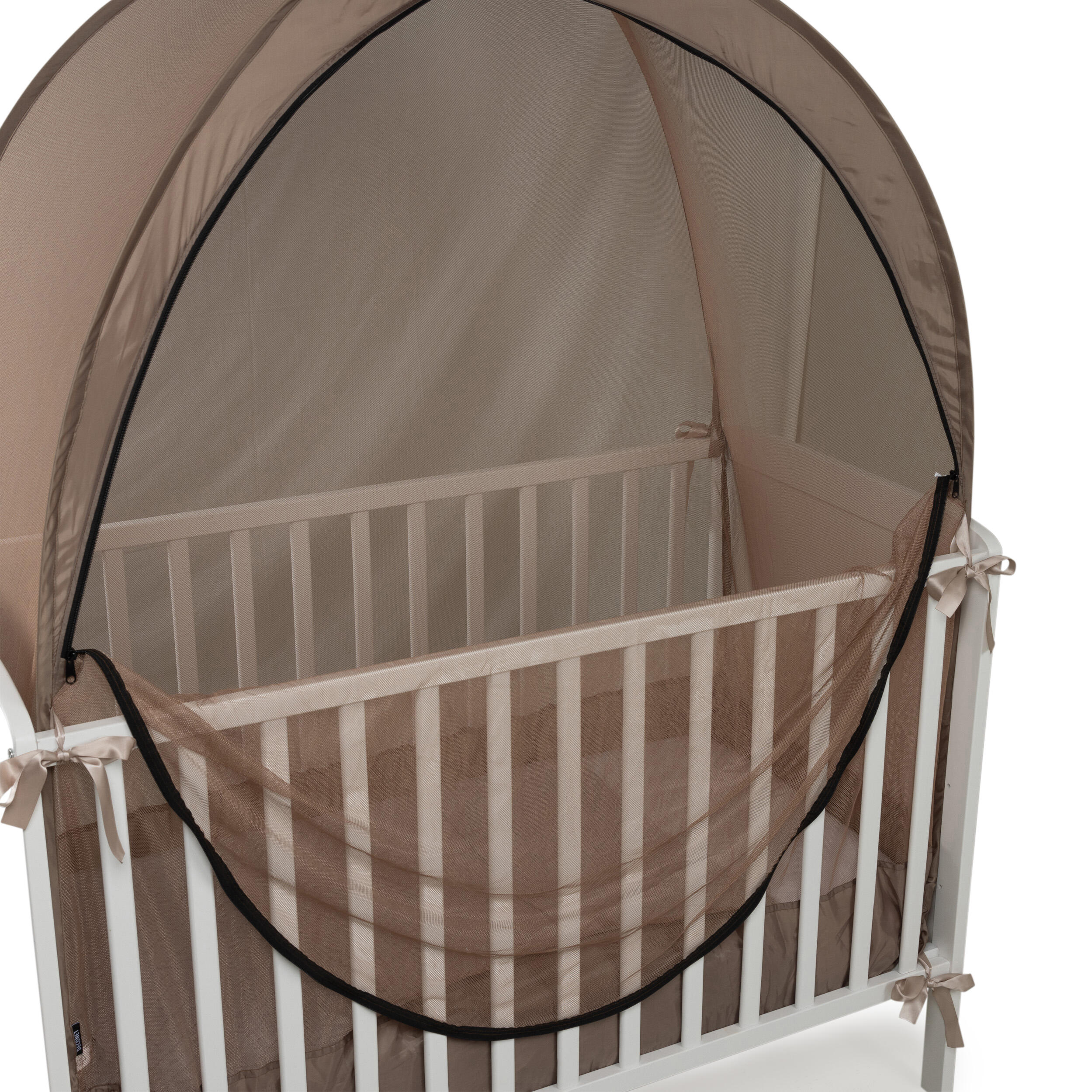 Deconet Pop out klamboetent voor ledikant, 130x70cm, bruin 3/7
