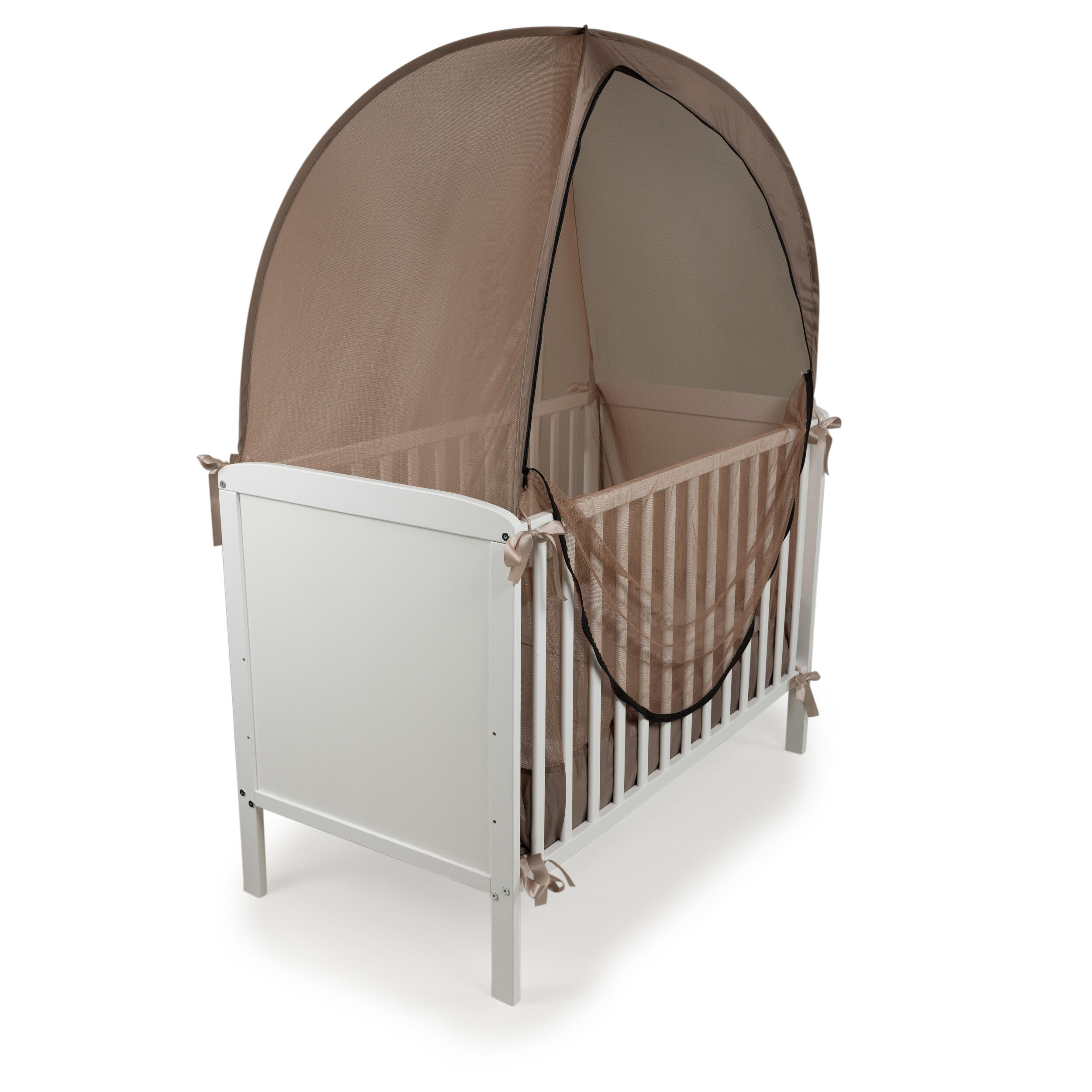 Deconet Pop out klamboetent voor ledikant, 130x70cm, bruin 2/7
