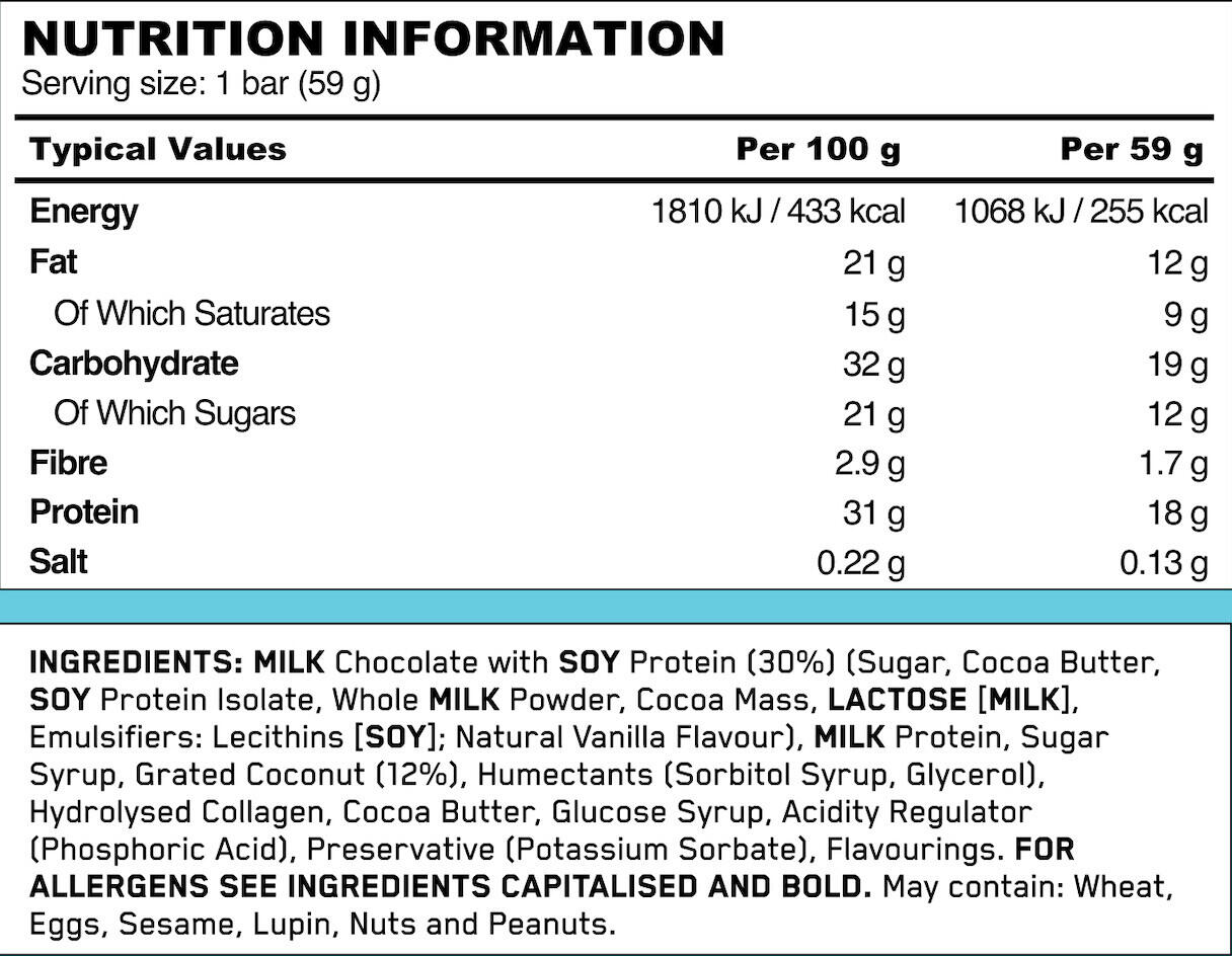 Barres protéinées - Protein Bar - Chocolat Noix de Coco Sucrée 3/6