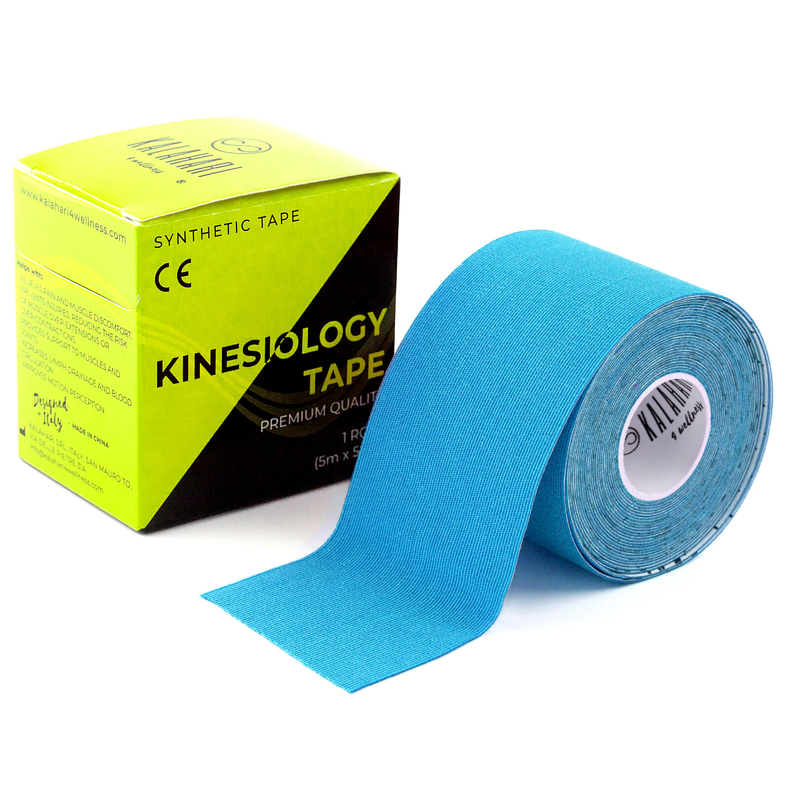 KALAHARI 4 WELLNESS Profesionální kinesiologická páska s e-bookem – Kinesio Tape 5 cm × 5 m