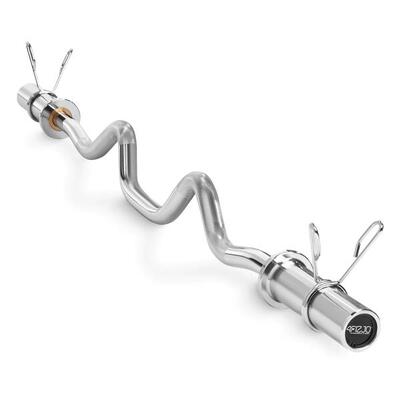 Gryf olimpijski lekko łamany do sztangi 4FIZJO z tuleją obrotową 120 cm