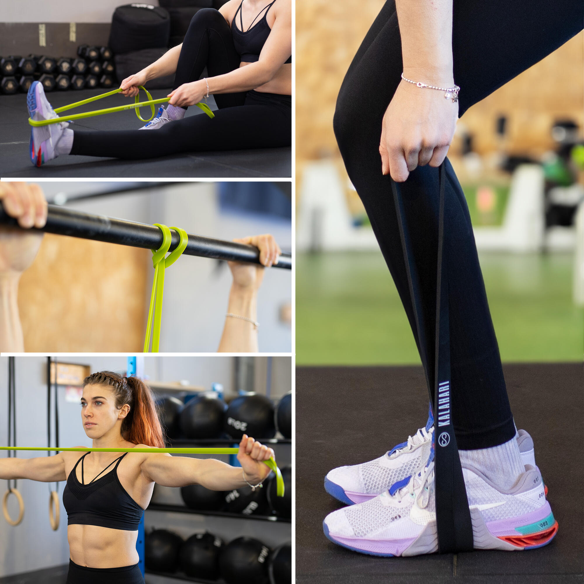 Bande Elastiche Set da 5 a 30 kg, Elastici fitness per allenamento, Trazioni 2/8