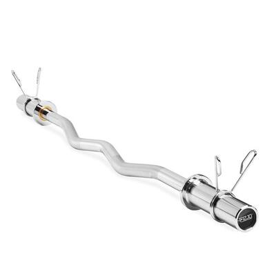 Gryf olimpijski lekko łamany do sztangi 4FIZJO z tuleją obrotową 120 cm