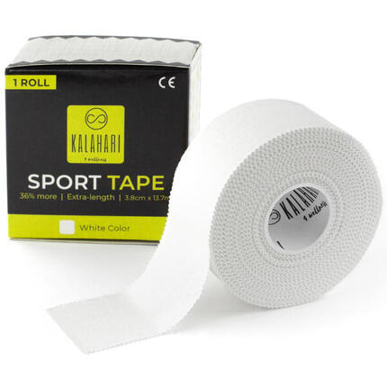 Bande Sportive extra longue - 3,8 cm x 13,7 m, pour bandages et strapping, Blanc