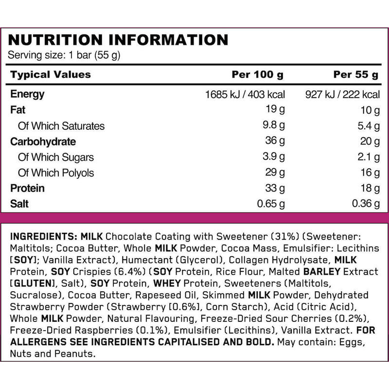 Barres protéinées - Protein Bar - Chocolat Croustillant et Baies