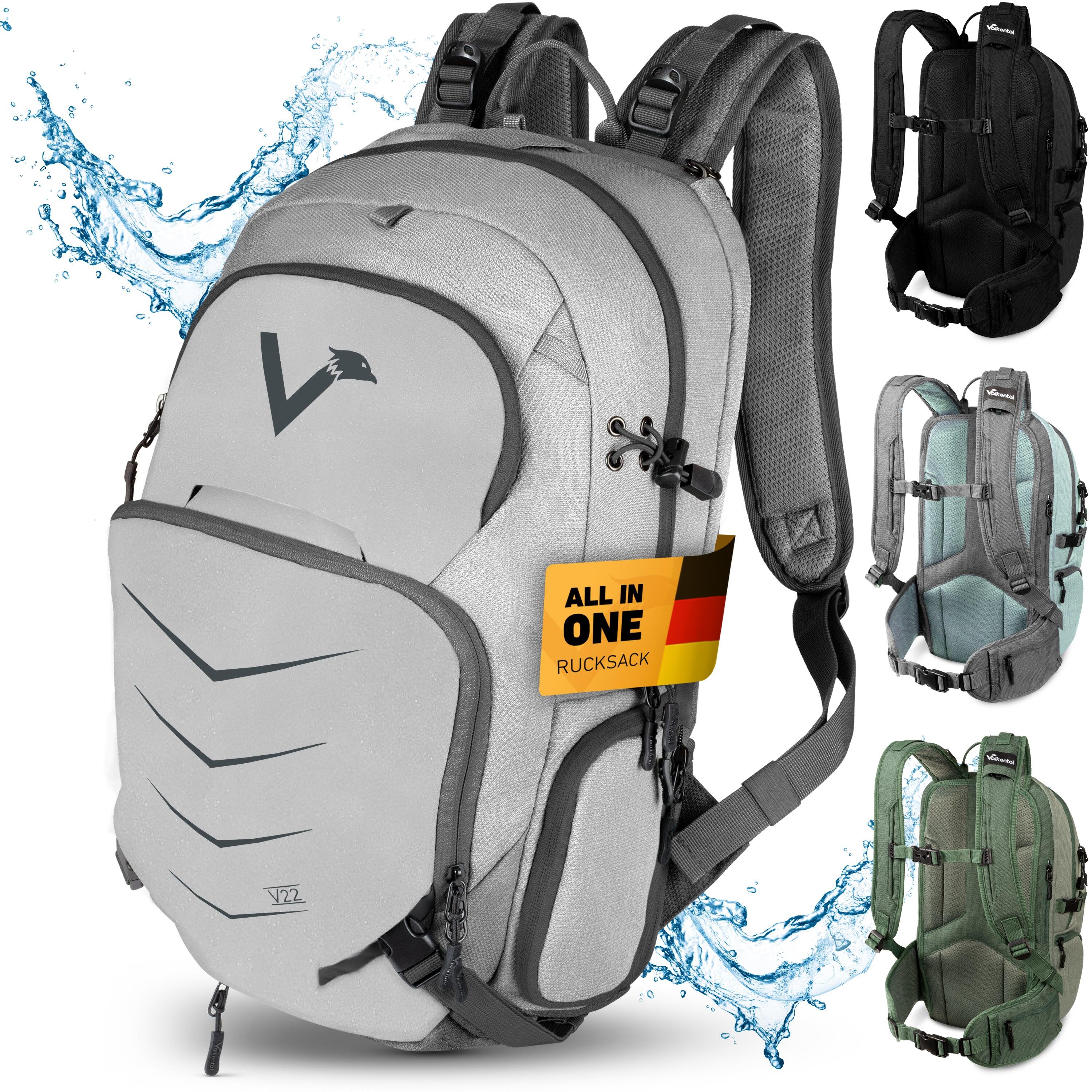 VALKENTAL Rucksack Wanderrucksack Naturwandern Reiserucksack Wasserfest 22 L - Explorer