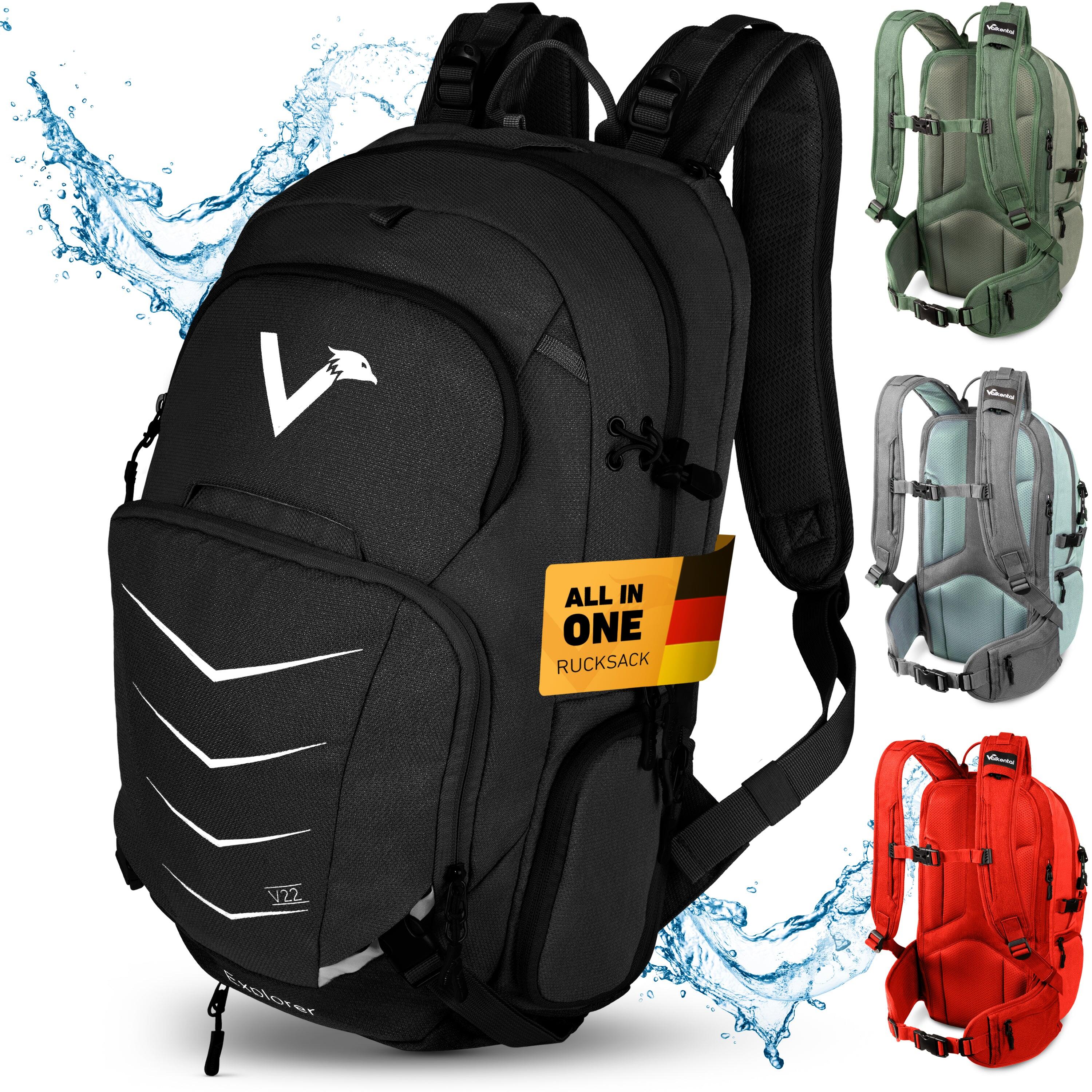 Valkental - Sac A Dos De Randonnee – Randonnee Nature, Sac A Dos De Voyage Etanche 22l - Sac À Dos - Noir - 22 L - Decathlon