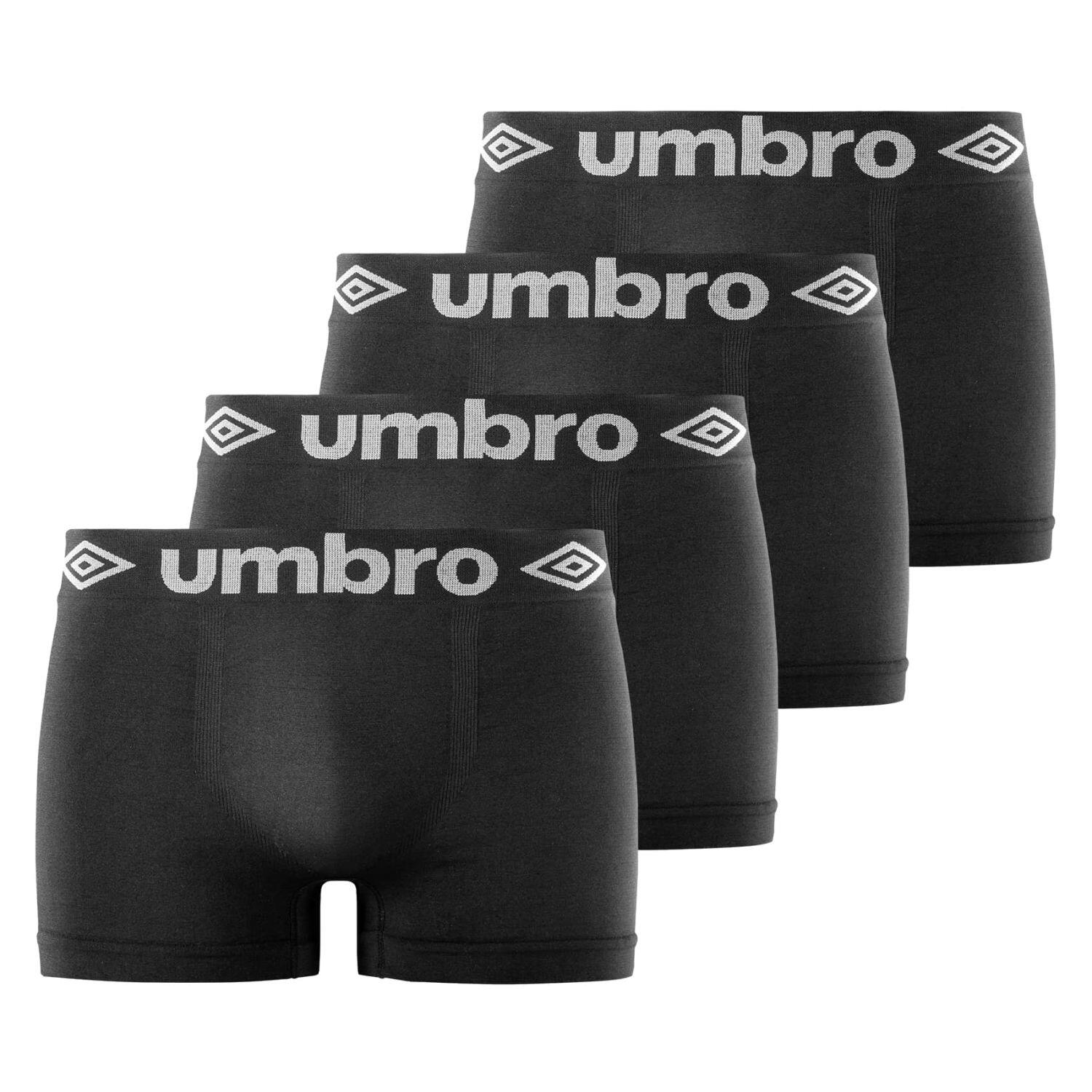 Umbro - Lot De 4 Boxers Homme Sans Couture - Caleçon - Noir - 44 L - Decathlon