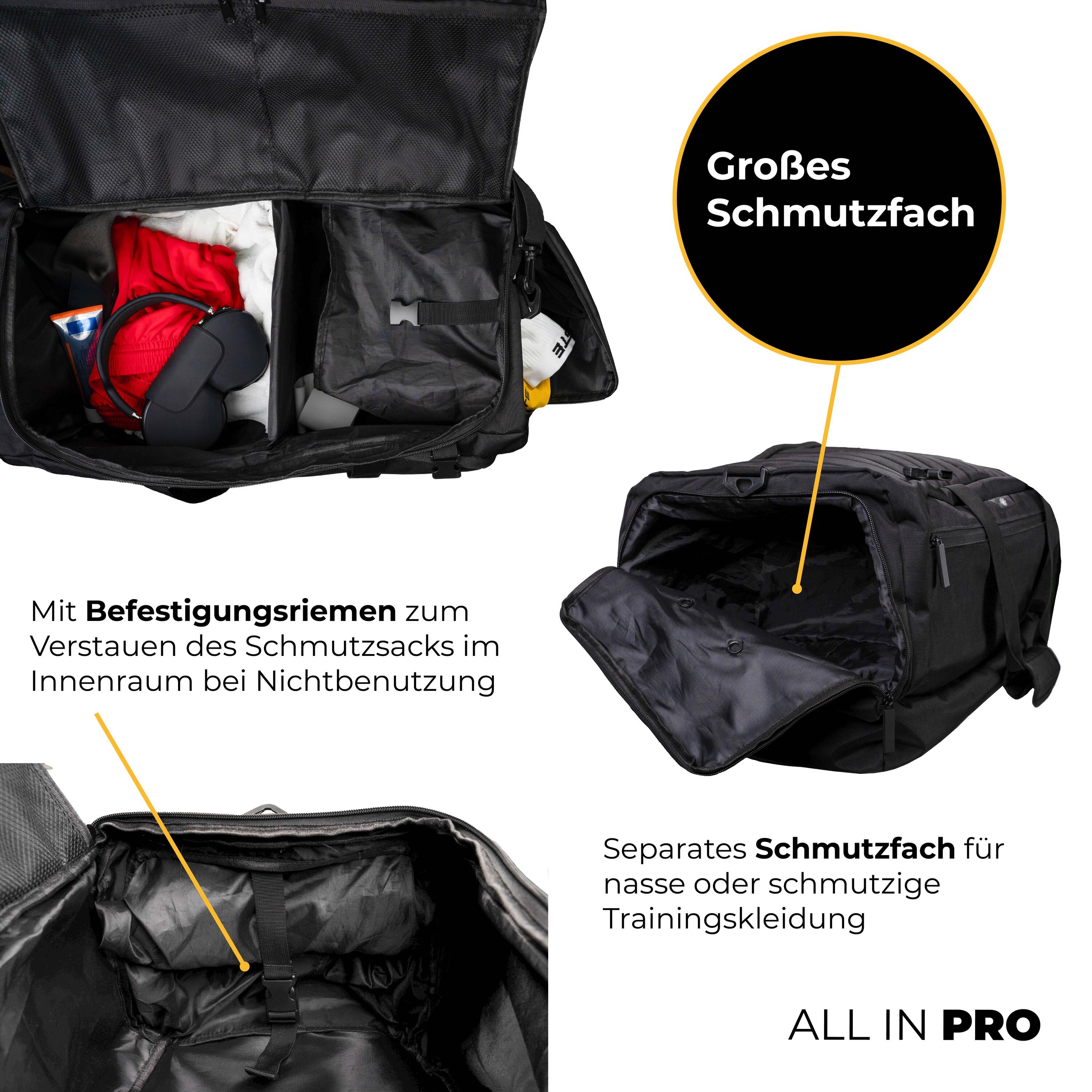 Sac de sport ALL IN PRO 68L - Fonction sac à dos, chaussures & isotherme 5/7
