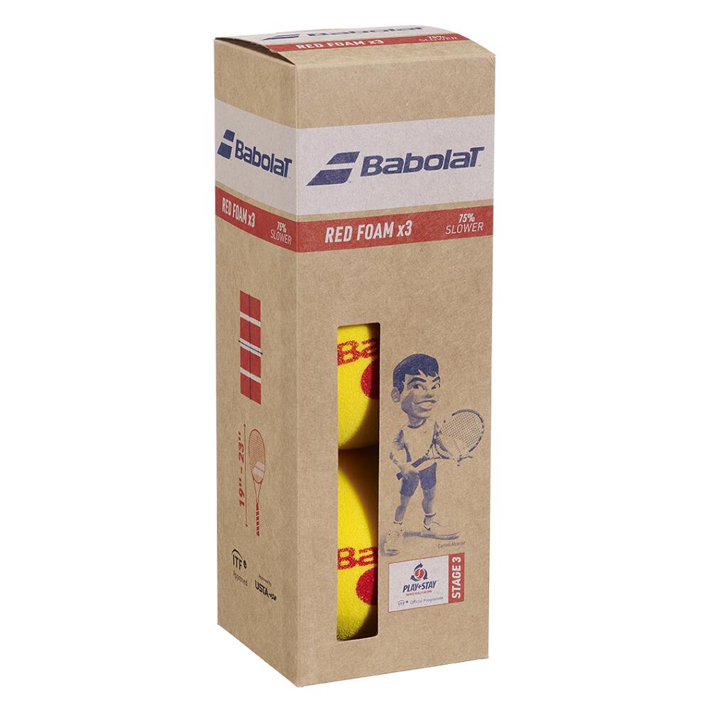 BABOLAT Babolat Red Foam Stage 3 Tennis Balls - 3 Pack