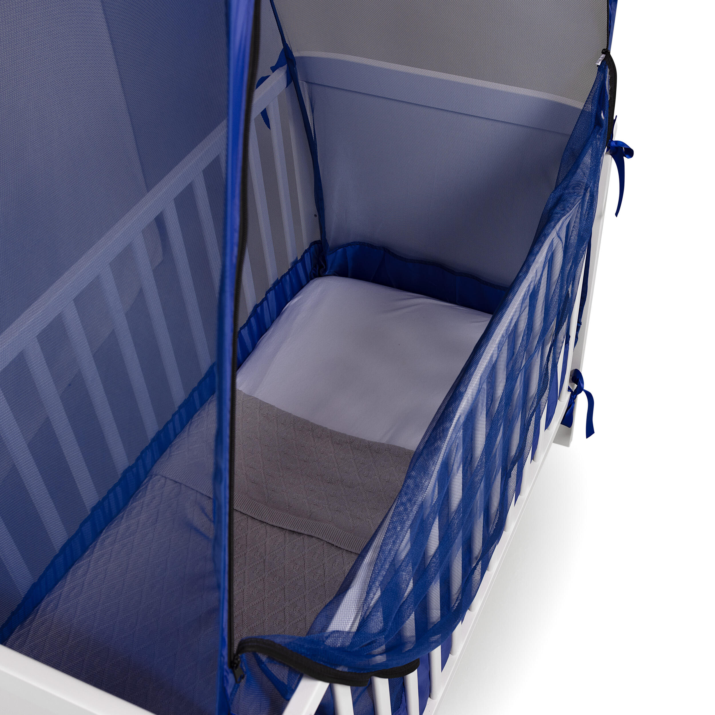 Deconet Tenda zanzariera pop out per culla, 130x70 cm, blu 7/7
