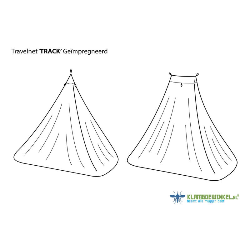 Travelnet moustiquaire de voyage TRACK imprégnée L195x L90x H140cm 1 pers
